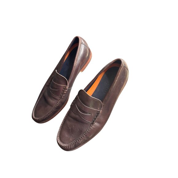 Cole Haan Men\'s Hudson Dark Brown Leather Hand Sewn Penny Loafers 11 main image 10